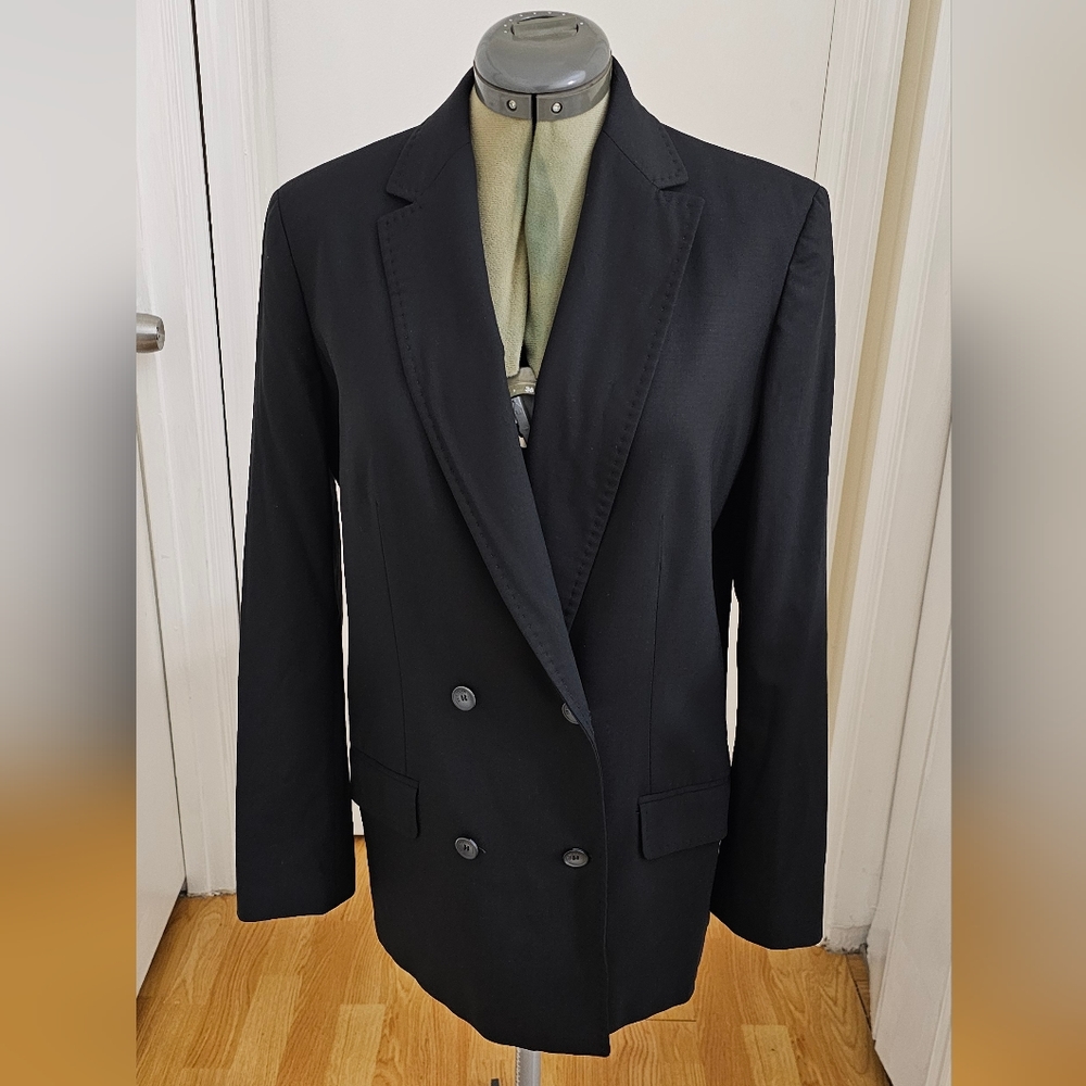 Anna Molinari double-breasted blazer black sz 40
